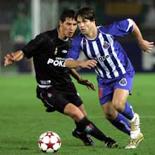 Diego, do Porto no jogo com o Once Caldas