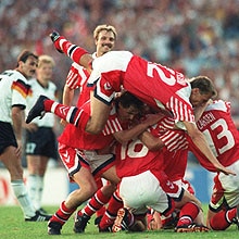 A Dinamarca bateu a Alemanha na final do Europeu de 1992